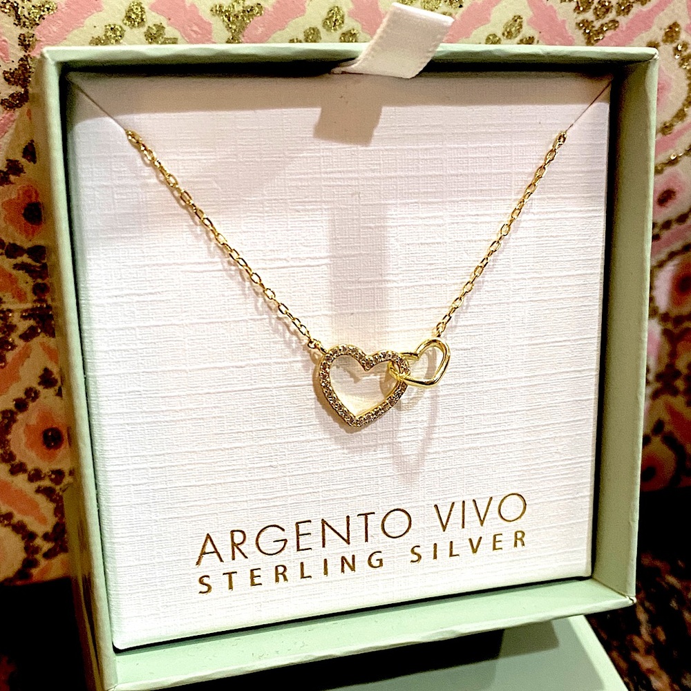 Argento Vivo Gold and Silver Heart Necklace w FREE hair pins or jewelry:) 🛍️